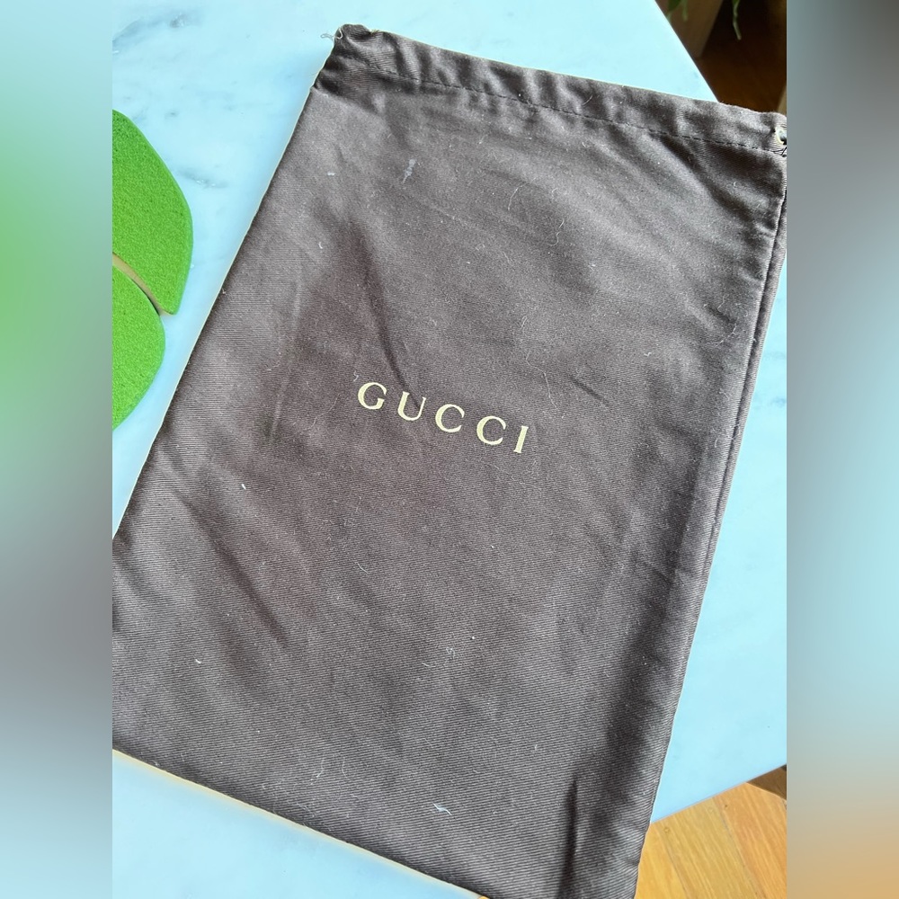 Blue Gucci Nylon Clutch with Leather Trim - Picture 6 of 7